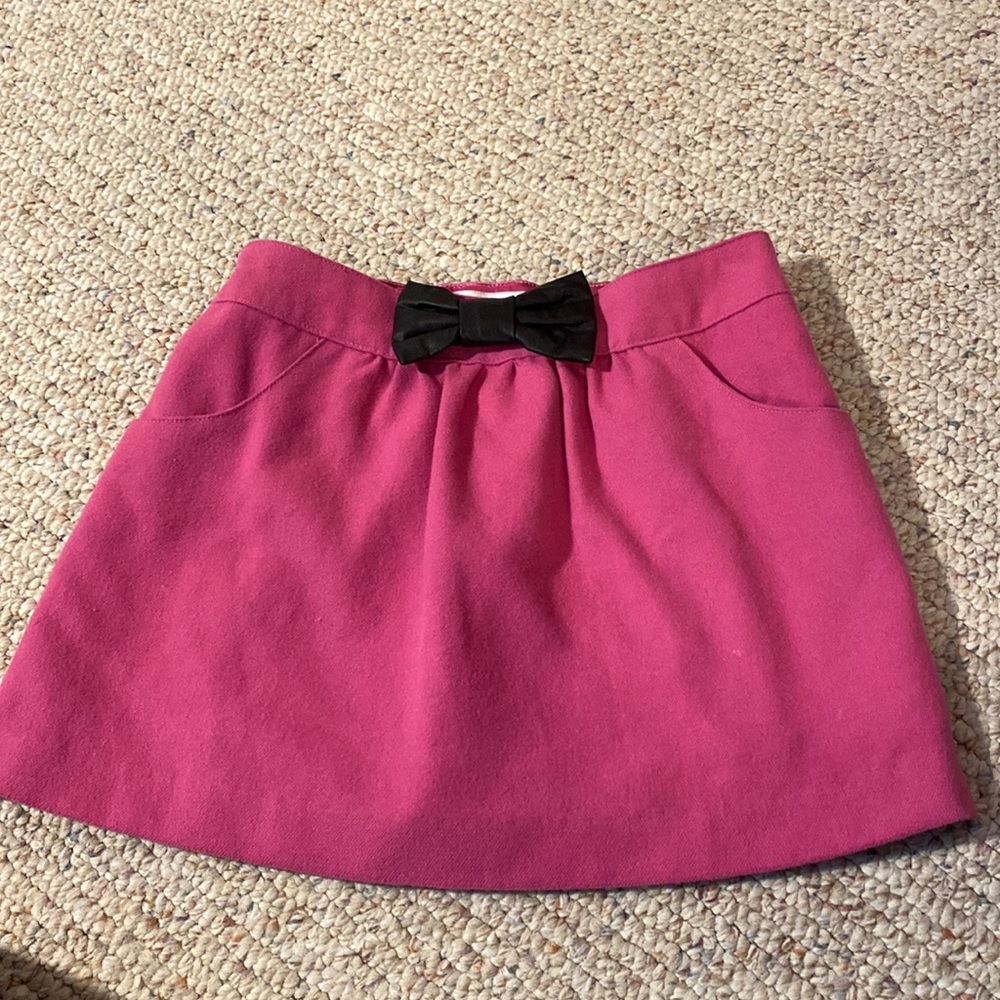 American Girl Grace Skirt Meet Outfit Pink Black Bow Size 7